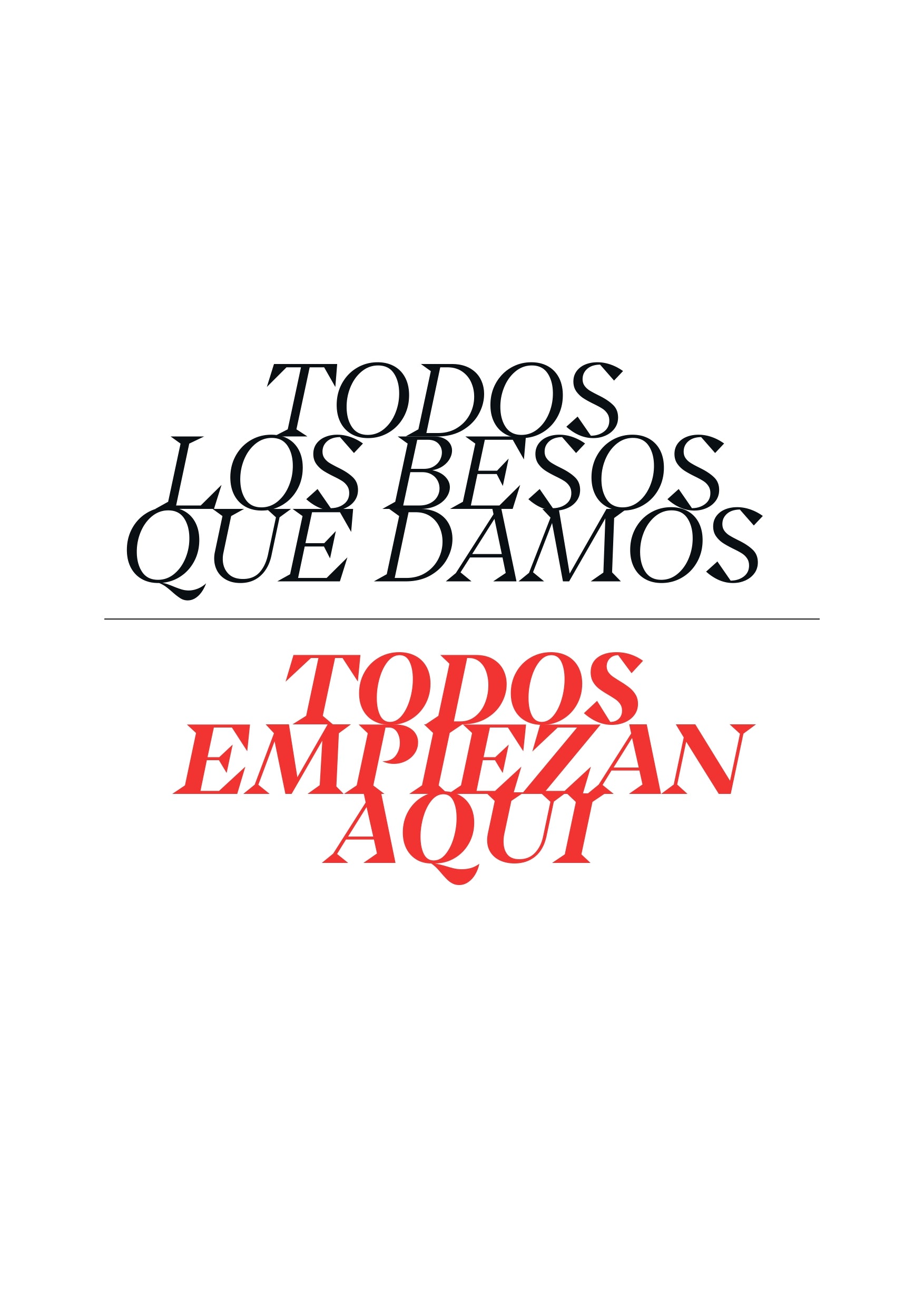 POSTER "TODOS LOS BESOS"