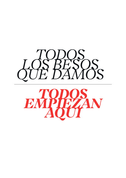 POSTER "TODOS LOS BESOS"