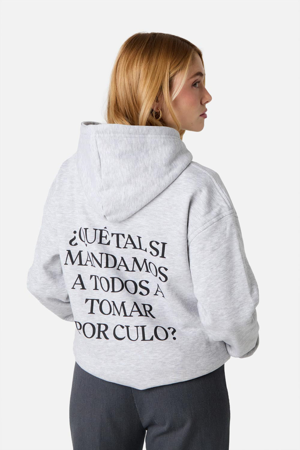 SUDADERA SILOÉ "A TOMAR POR CULO" GRIS ED. LIMITADA